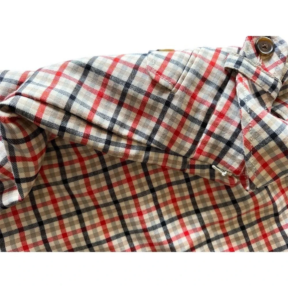 J. Crew Skirt Womens 6 Red Navy Cream Plaid Mini Preppy Workwear wool patriotic - Picture 3 of 9